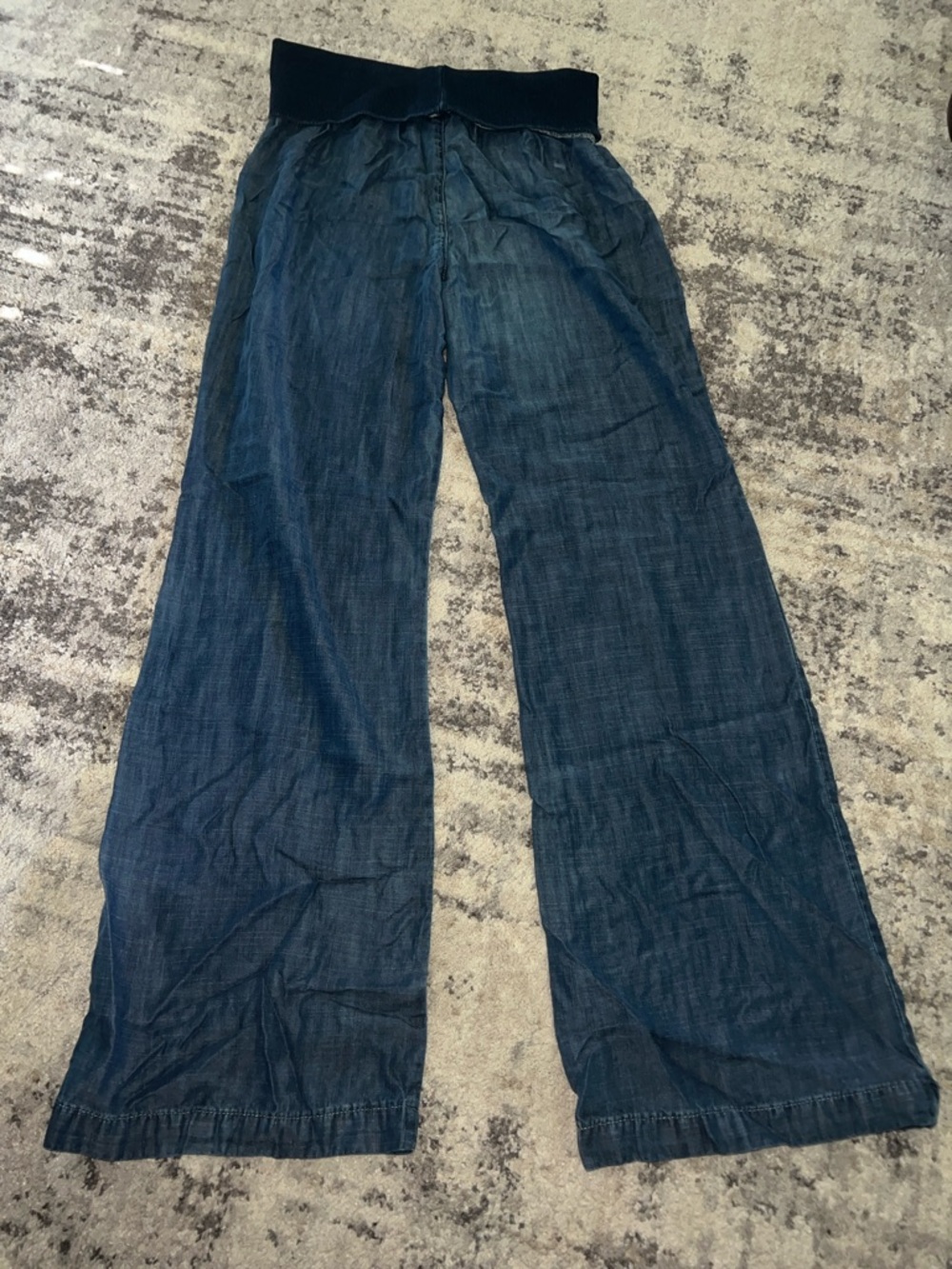 Bella Dahl Indigo Wide-Leg Pull-On Pants with Knit Waistband - Picture 3 of 3
